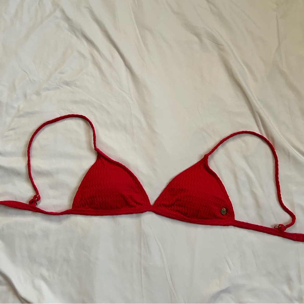 pink billabong triangle bikini top